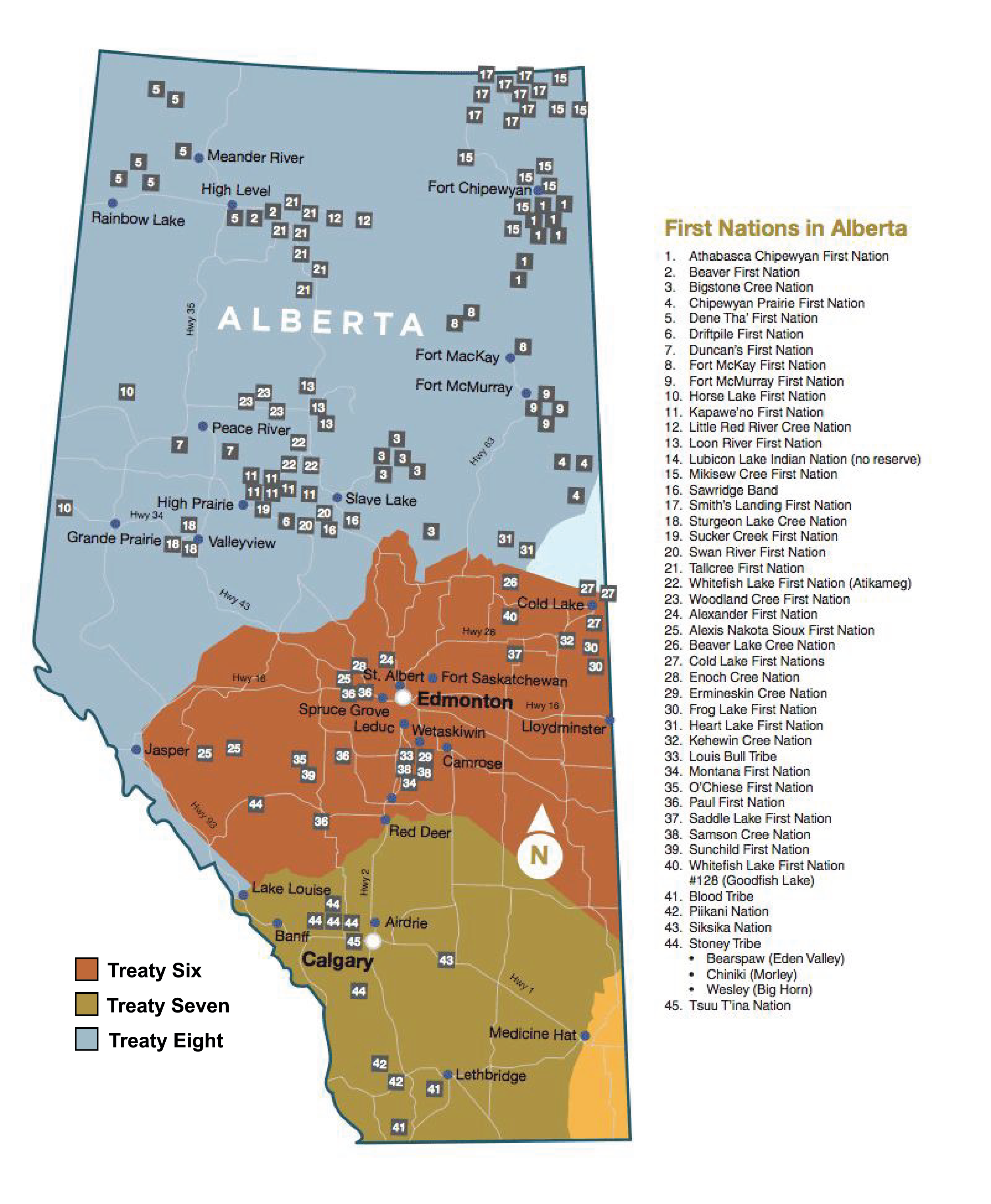 Treaty 6 Territory Map